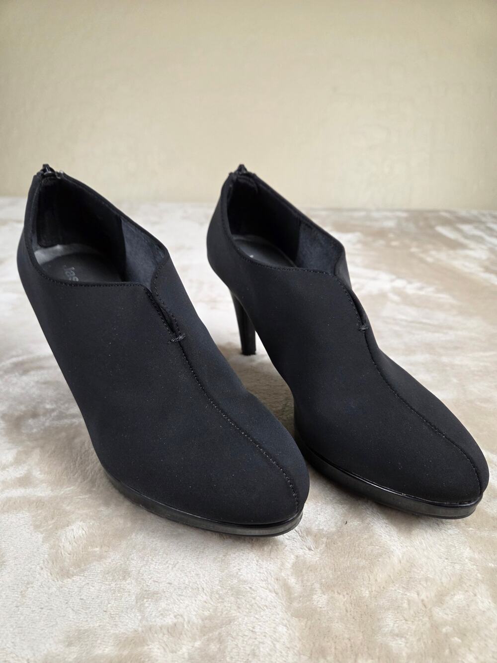 Jasmin Vintage Black Stretch Booties